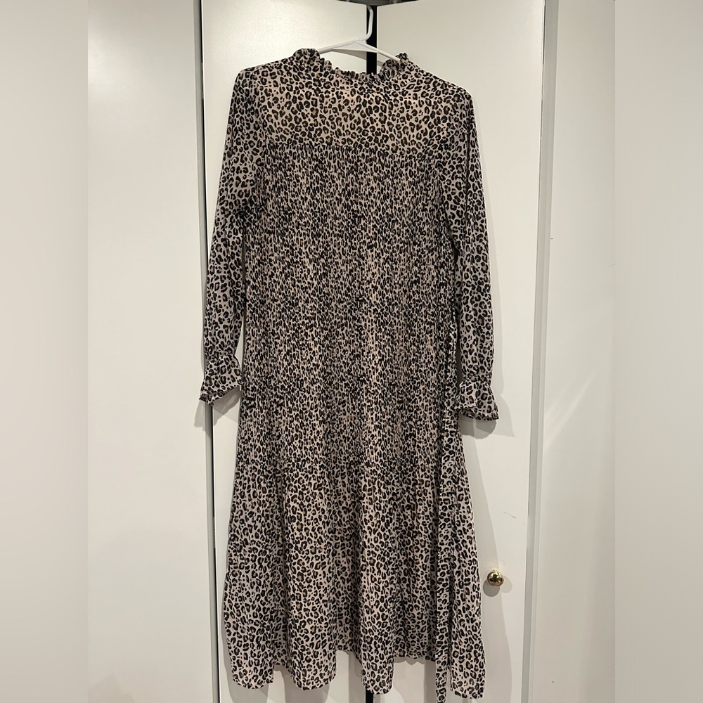 Cheetah print midi dress